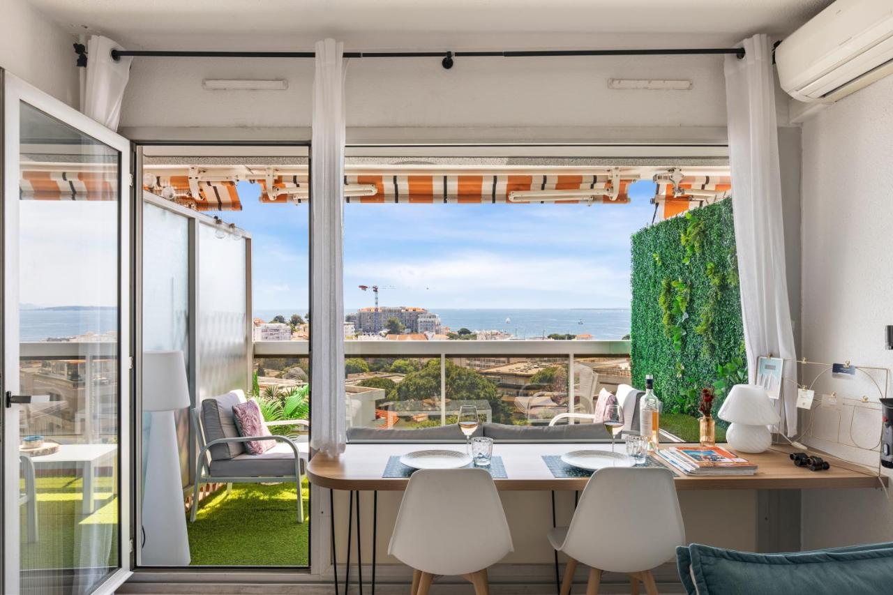 Vue Mer 180° Cocon A 7 Min De La Plage Piscine Ac Antibes Exterior foto