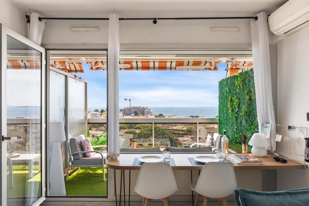 Apartamento Vue Mer 180° Cocon A 7 Min De La Plage Piscine Ac Antibes Exterior foto