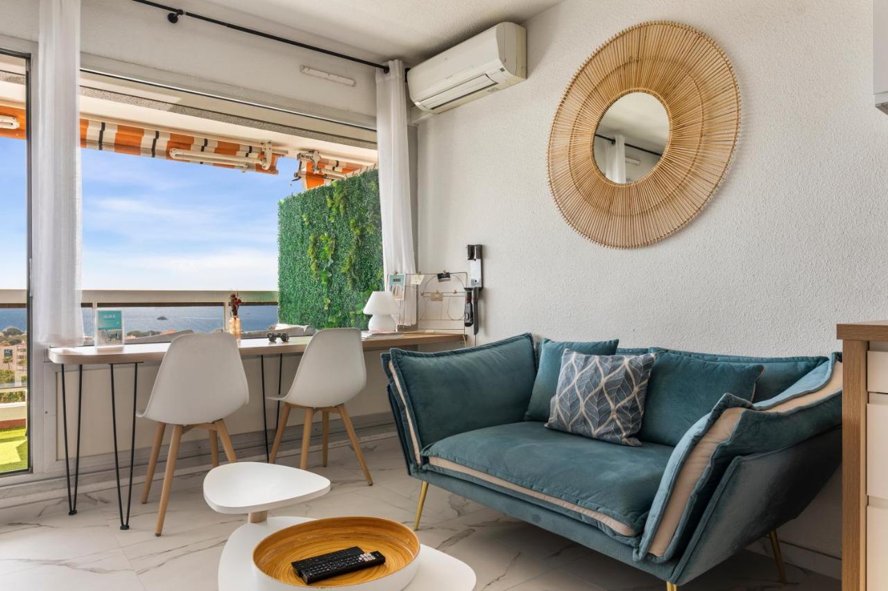 Apartamento Vue Mer 180° Cocon A 7 Min De La Plage Piscine Ac Antibes Exterior foto